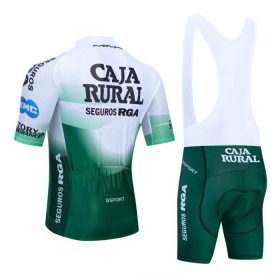 Completo Maglia + Pantaloncino con bretelle 2024 Caja Rural-Seguros RGA Manica Corta Blu